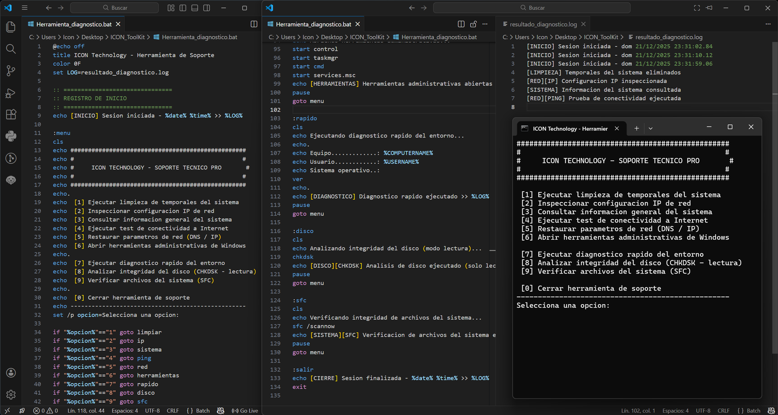 Herramienta de Diagnóstico y Mantenimiento
